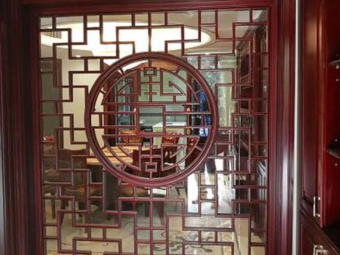  实木屏风cad图库 