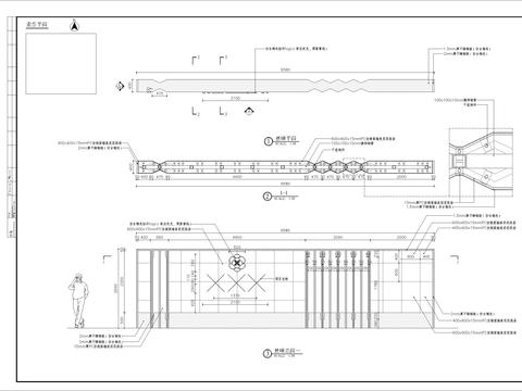  特色居民对景景墙细部CAD节点大样 