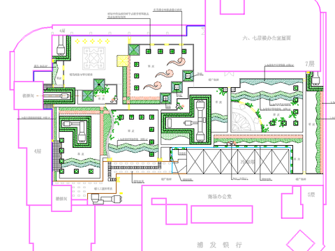  杭州涌金廣場花園全套施工圖 