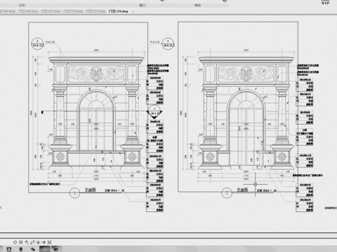  门卫 门卫室 门房cad立面图 