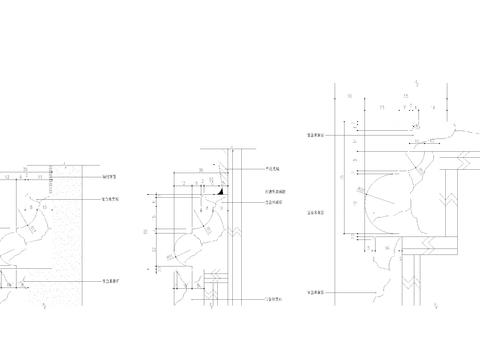  新古典客厅踢脚线cad大样 