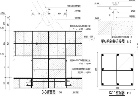  现代特色廊架CAD节点大样 