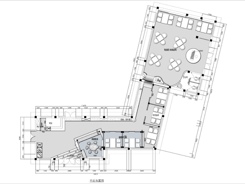  200㎡中国茶馆cad平面图 
