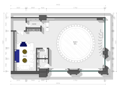  星际酒店VIP包房cad平面图 