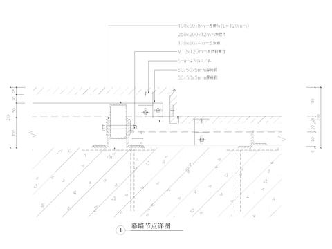  花崗石幕墻節(jié)點(diǎn)大樣詳圖 