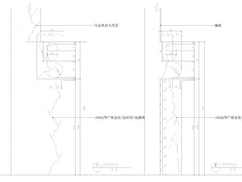  卧室过厅cad立面 