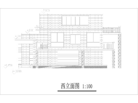  农村自建房 独栋别墅cad平面图 