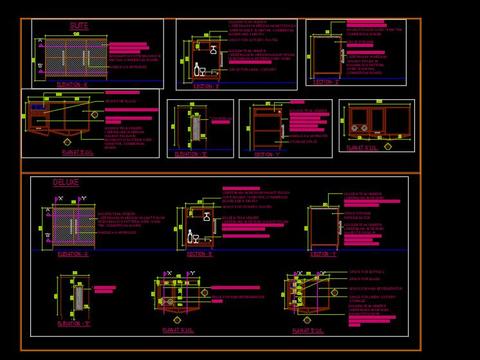  套房迷你吧台CAD施工图 