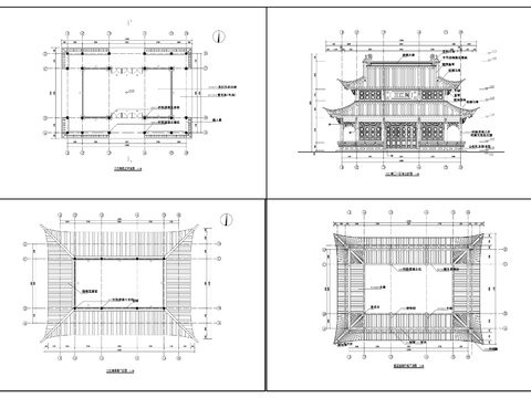  江閣建筑CAD施工圖 