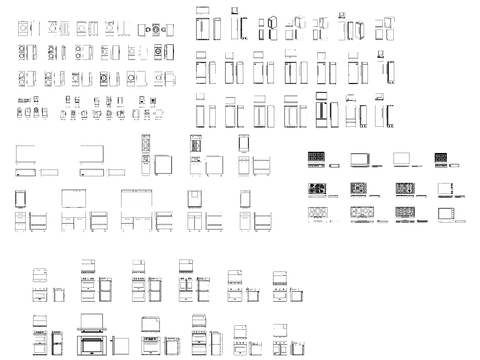  家用电器图库cad施工图 