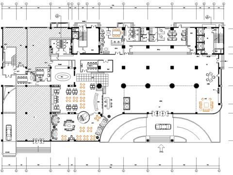  大堂平面cad图库 