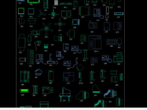  电器系列cad图库 