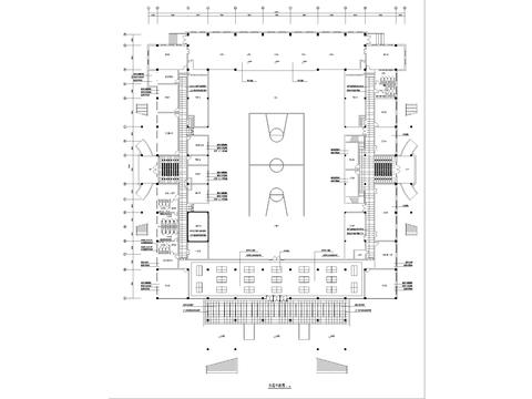  体育馆cad施工图 