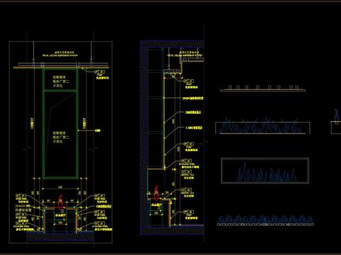  壁炉节点大样图 