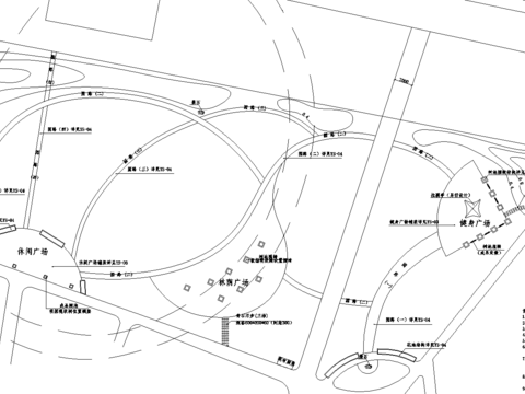  西三環(huán)總平面CAD施工圖 