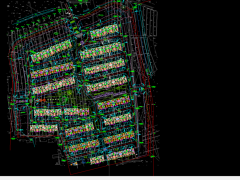  建筑小区平面土 
