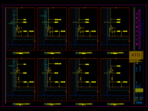  常规踢脚线收口CAD节点大样 
