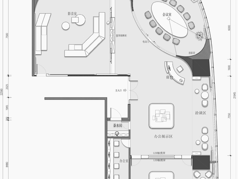  展厅商业展厅cad施工图 