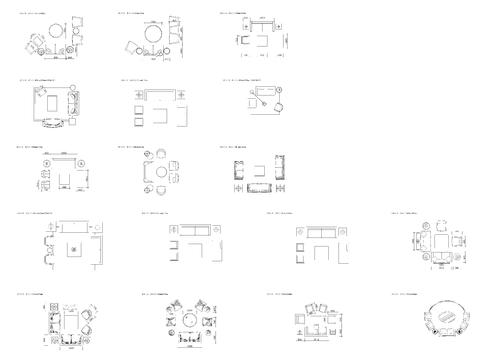  CAD沙发 二座组合沙发cad图库 