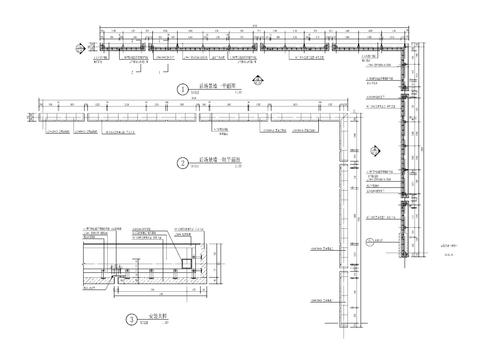  现代简约石材景墙cad大样图 