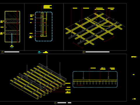  铝挂片cad节点图 