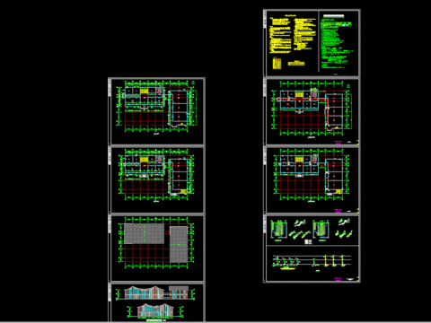  党群综合服务中心cad施工图 