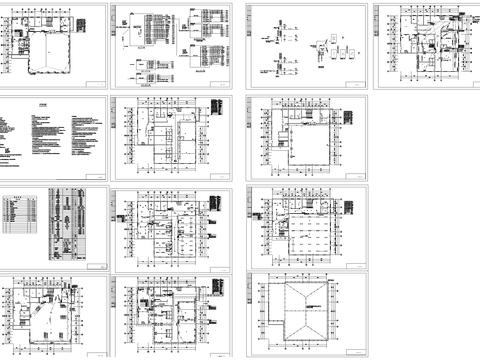  两层餐厅强弱电照明CAD施工图 