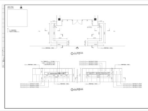  入户景墙详图CAD施工图 