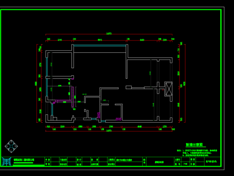  滨江简欧餐客厅卧室CAD施工图 