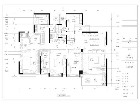  大户型家居平面设计cad施工图 