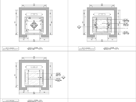  电梯轿厢节点大样CAD施工图 