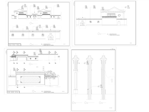  19围墙立面详图cad大样图 