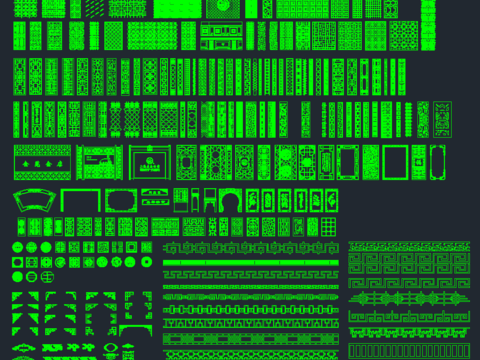  最新雕花合集cad图库 