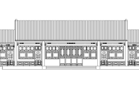 四合院cad施工圖 