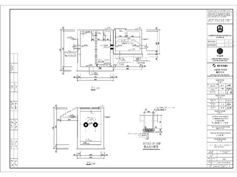  混凝土提升泵井结构cad施工图 