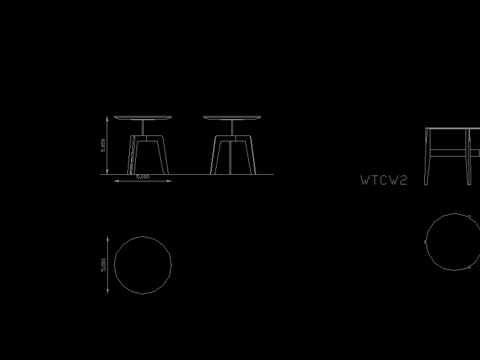  2021茶几角几平立面图块 