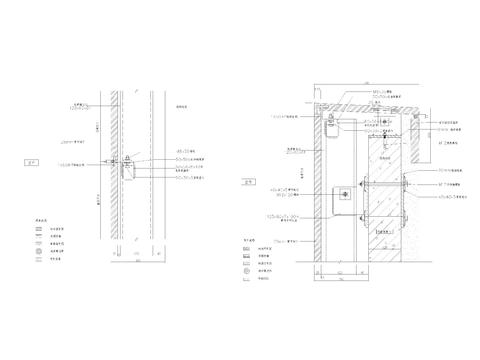  室外干挂石材大理石cad节点大样详图 
