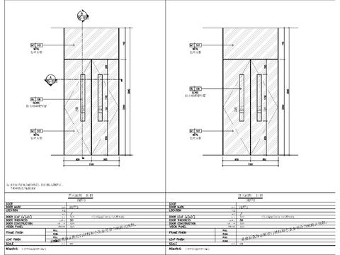  防火门剖面 防火门cad大样图 