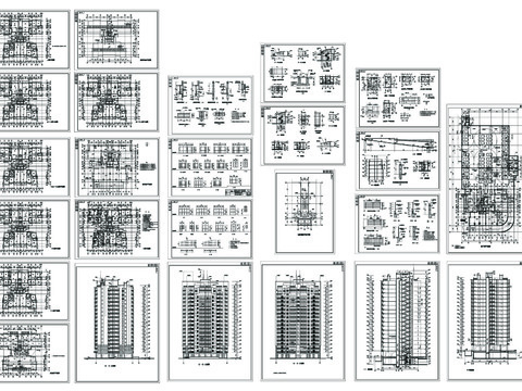  某小区高层住宅楼CAD施工图 