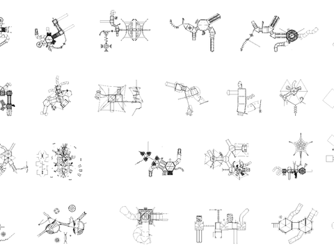  户外滑梯cad图库 