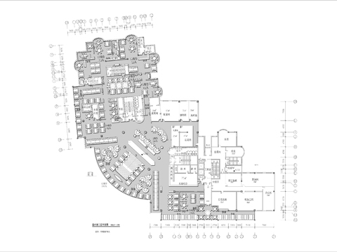  3000㎡火锅店cad平面图 