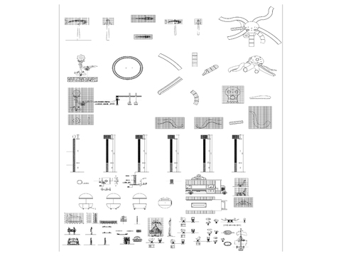  游乐场 游乐设备cad图库 