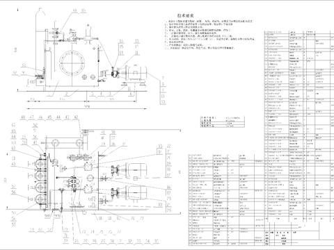  高炉液压系统装配CAD施工图 