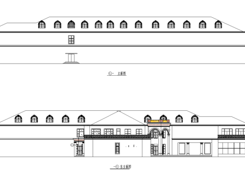  小渡假村宾馆cad施工图 