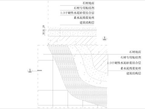  普通地面石材施工节点 