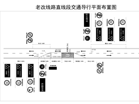  公路改擴建工程交通導行cad施工圖 