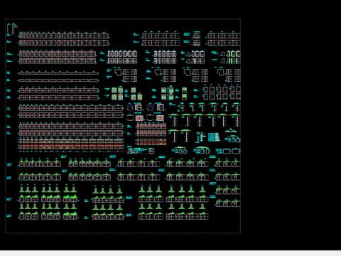  专业橱柜弧形柜cad图库 