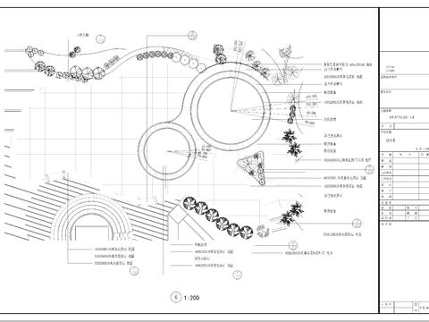  上海某小广场cad施工图 