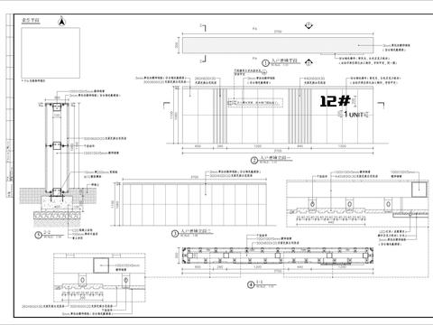  单元入户口景墙细部CAD施工图 