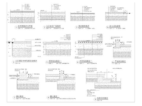  铺装做法通用cad大样图 